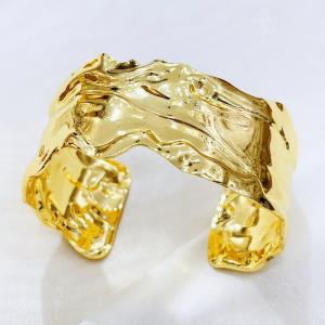 Stainless Steel Gold-plating Bangle - KB210347-BI