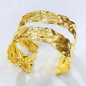 Stainless Steel Gold-plating Bangle - KB210348-BI