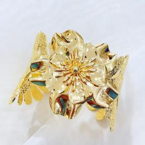 Stainless Steel Gold-plating Bangle - KB210349-BI