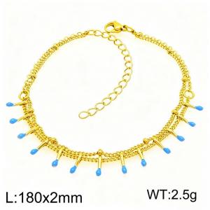 Stainless Steel Gold-plating Bracelet - KB210366-Z