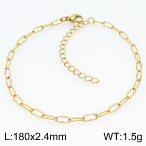 Stainless Steel Gold-plating Bracelet - KB210394-Z