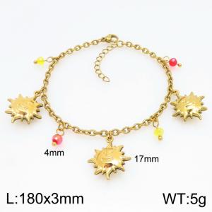 Stainless Steel Gold-plating Bracelet - KB210398-Z