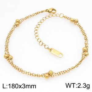 Stainless Steel Gold-plating Bracelet - KB210410-Z