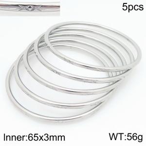 Stainless Steel Bangle - KB210563-GC