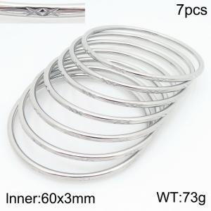 Stainless Steel Bangle - KB210564-GC
