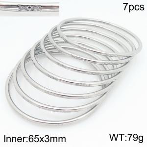 Stainless Steel Bangle - KB210565-GC