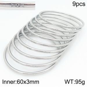 Stainless Steel Bangle - KB210566-GC