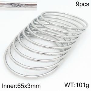 Stainless Steel Bangle - KB210567-GC