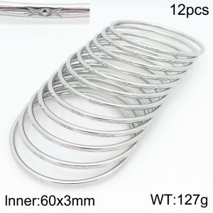 Stainless Steel Bangle - KB210568-GC