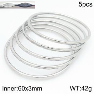 Stainless Steel Bangle - KB210582-GC