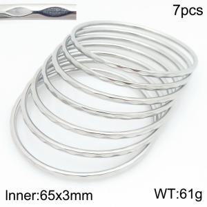 Stainless Steel Bangle - KB210585-GC