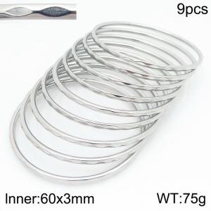 Stainless Steel Bangle - KB210586-GC