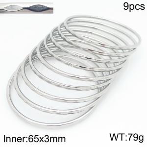 Stainless Steel Bangle - KB210587-GC