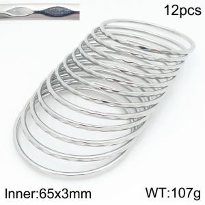 Stainless Steel Bangle - KB210589-GC