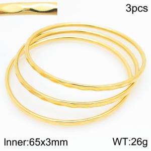 Stainless Steel Gold-plating Bangle - KB210590-GC