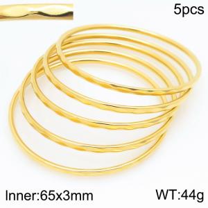 Stainless Steel Gold-plating Bangle - KB210592-GC