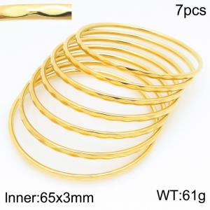 Stainless Steel Gold-plating Bangle - KB210594-GC