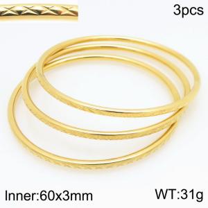 Stainless Steel Gold-plating Bangle - KB210600-GC
