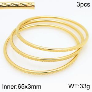 Stainless Steel Gold-plating Bangle - KB210601-GC