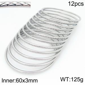 Stainless Steel Bangle - KB210618-GC