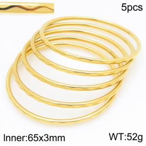 Stainless Steel Gold-plating Bangle - KB210623-GC