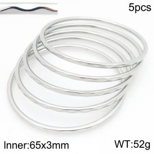 Stainless Steel Bangle - KB210633-GC