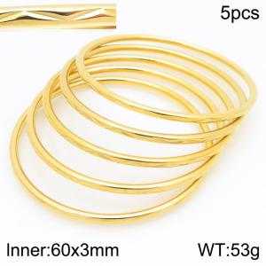 Stainless Steel Gold-plating Bangle - KB210642-GC