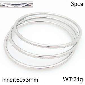 Stainless Steel Bangle - KB210650-GC