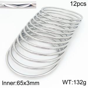 Stainless Steel Bangle - KB210659-GC