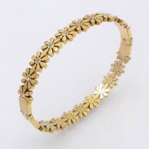 Stainless Steel Gold-plating Bangle - KB210783-SP