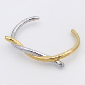 Stainless Steel Gold-plating Bangle - KB210786-SP