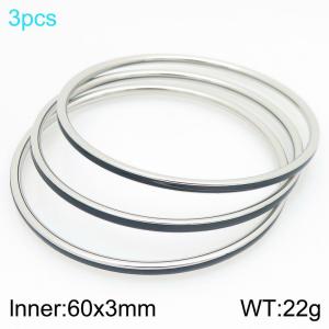 Stainless Steel Bangle - KB210845-GC