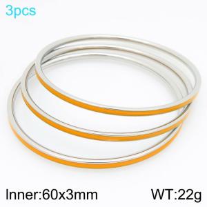 Stainless Steel Bangle - KB210849-GC