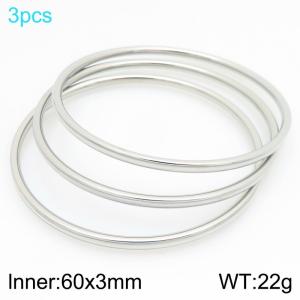 Stainless Steel Bangle - KB210865-GC