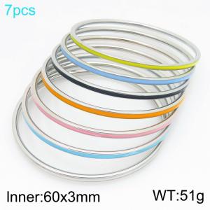 Stainless Steel Bangle - KB210868-GC