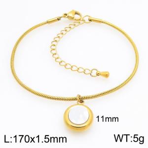 Stainless Steel Gold-plating Bracelet - KB210872-Z