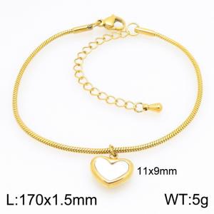 Stainless Steel Gold-plating Bracelet - KB210874-Z