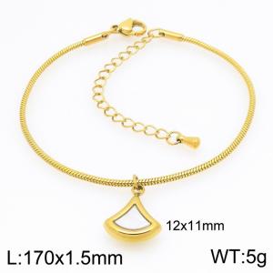 Stainless Steel Gold-plating Bracelet - KB210876-Z