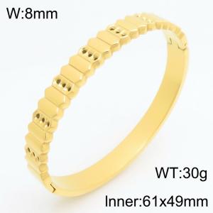 Stainless Steel Gold-plating Bangle - KB210968-KSZ