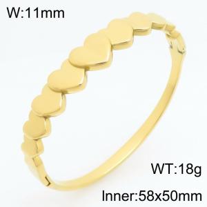 Stainless Steel Gold-plating Bangle - KB210969-KSZ