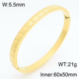 Stainless Steel Gold-plating Bangle - KB210971-KSZ