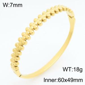 Stainless Steel Gold-plating Bangle - KB210973-KSZ