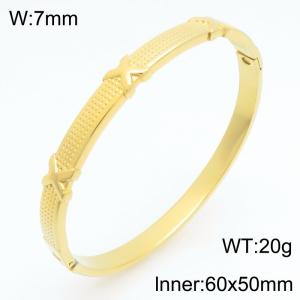 Stainless Steel Gold-plating Bangle - KB210976-KSZ