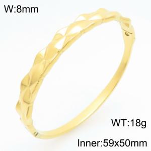 Stainless Steel Gold-plating Bangle - KB210982-KSZ