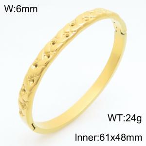 Stainless Steel Gold-plating Bangle - KB210990-KSZ