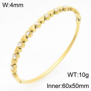 Stainless Steel Stone Bangle - KB211047-KSZ