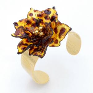 Stainless Steel Gold-plating Bangle - KB211199-SP