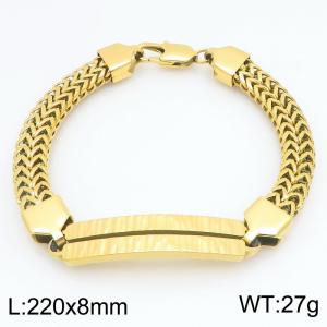 Stainless Steel Gold-plating Bracelet - KB211234-KFC