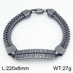 SS Oxidized Bracelet - KB211236-KFC