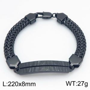 Stainless Steel Black-plating Bracelet - KB211237-KFC
